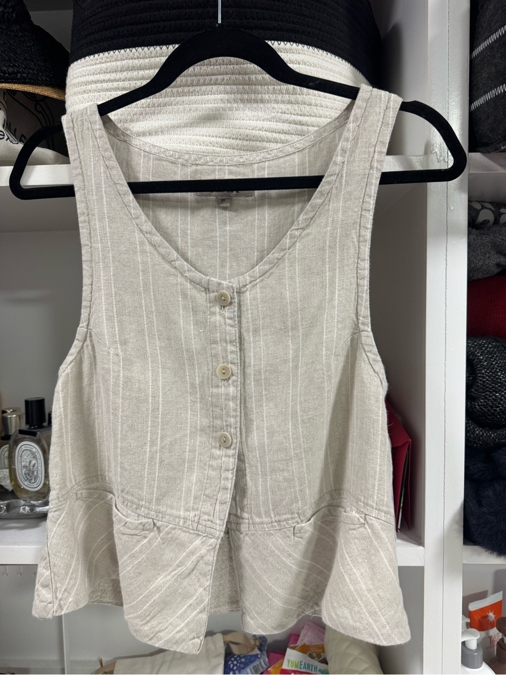 🤍🌿 FLAX 100% Linen Sleeveless Tank Top – Size small 🤍 - Picture 4 of 6
